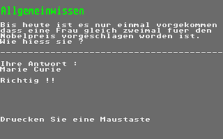 Grosse Quiz (Das) atari screenshot